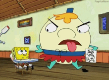 Spongebob Mrs Puff GIF - Spongebob Mrs Puff Scolded GIFs