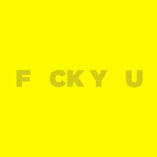 a pink and blue hand giving the middle finger and the word fuck you