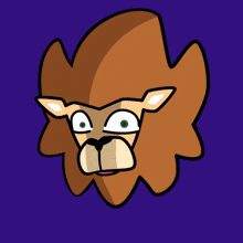a cartoon drawing of a lion with the word sed written below it