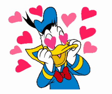 In Love Donald Duck GIF - In Love Donald Duck Hearts GIFs