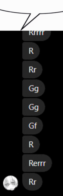 the letters r and rr are lined up in a row