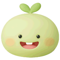a cartoon character with hearts in its eyes
