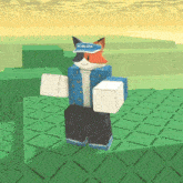 a roblox character with a fox head