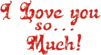 I Love You So Much Red Glitter Sticker - I Love You So Much Red Glitter Glittery Stickers