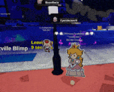 a screenshot of a video game with a princess peach character