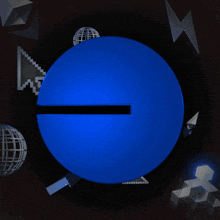 a purple circle with a white heart in the middle