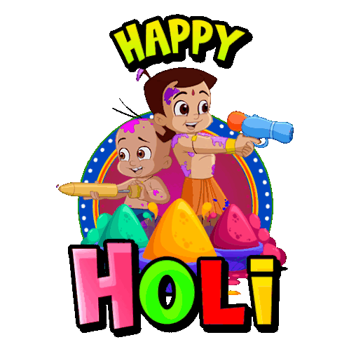 Happy Holi Raju Sticker - Happy Holi Raju Chhota Bheem Stickers