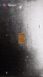 a black and white photo of a door with the word tempo on the bottom