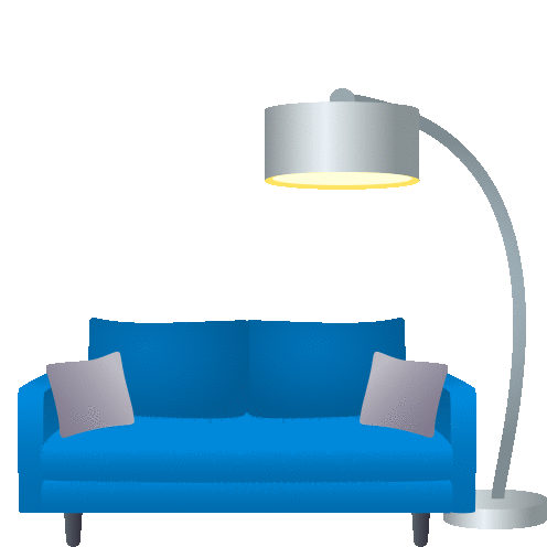 Couch And Lamp Objects Sticker - Couch And Lamp Objects Joypixels Stickers