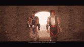 two martial arts fighters are standing next to each other in a video game