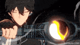 a man in a video game is holding a gun in his hand