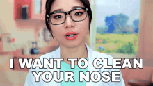 i want to clean your nose tingting asmr let me clean your nose let me wash your nose