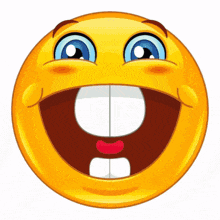 a smiley face with a big smile and a big mouth