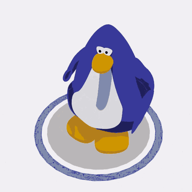 Club Penguin Hello Sticker for iOS & Android