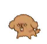 a cartoon drawing of a dog with its mouth wide open