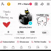 a screenshot of a person 's account on a social media site