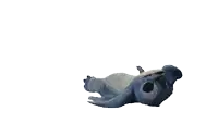 a stitch cartoon character is smiling and looking at the camera on a white background