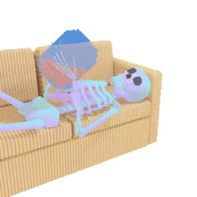 skeleton dead bored
