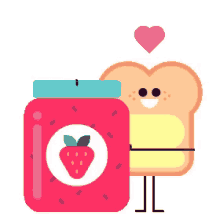 food love toast jelly jam