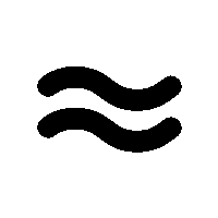 a silhouette of two waves against a white background