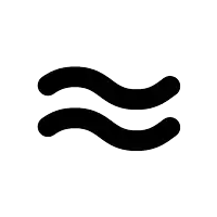 a silhouette of two waves against a white background
