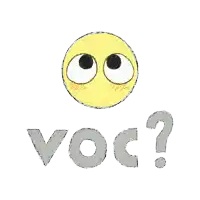 a drawing of a smiley face and the word voc below it