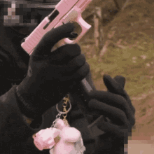 Gun Pink Gun GIF - Gun Pink Gun Shoot GIFs