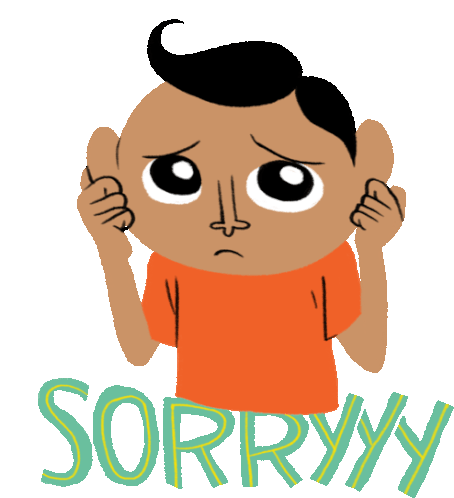 Boy Saying Sorry Sticker - Modern Parivar Sorry Sad Stickers