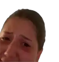 a close up of a person 's face with a white background