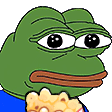 Pepe Eating Sticker - Pepe Eating Popcorn Stickers