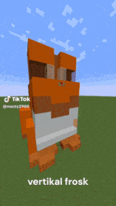 a screenshot of a tiktok video of a fox with the words vertical frosk below it