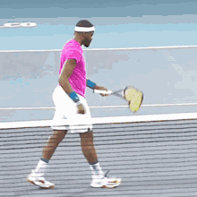 frances tiafoe broken racquet racket tennis atp