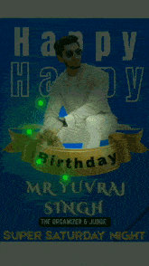 a poster that says happy birthday mr yuvraj singh