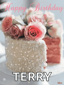 Happy Birthday Cake GIF - Happy Birthday Cake Rose GIFs