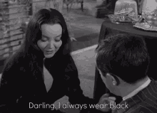 Wear Black Black GIF - Wear Black Black Morticia Addams GIFs