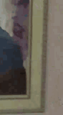 a woman is taking a selfie in front of a mirror .