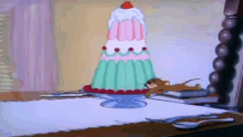 Cake Tom And Jerry GIF - Cake Tom And Jerry Yummy GIFs