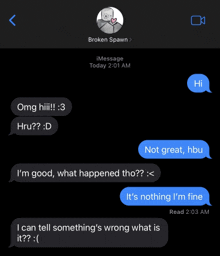 broken spawn is the name of the person sending this text