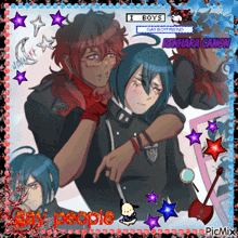 a picture of two boys with the words i boys gay boyfriend on the bottom