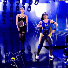 Rhea Ripley Nikki Ash GIF - Rhea Ripley Nikki Ash Womens Tag Team Champions GIFs