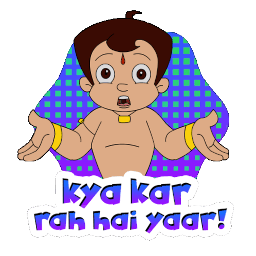 Kya Kar Rah Hai Yaar Chhota Bheem Sticker - Kya Kar Rah Hai Yaar Chhota Bheem Kya Ho Raha Hai Stickers