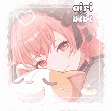 a picture of a girl with a flower in her hair and the name ciri on the bottom