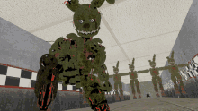 a computer generated image of a cartoon character with a rabbit 's head