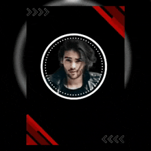 a poster that says good luck faci with a picture of a man in a circle
