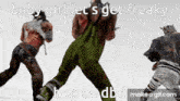a screenshot of a video game with the words baby girl let 's get freaky hop on dbd