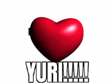 a heart shaped mirror with a girl in it and the word yuri on the bottom