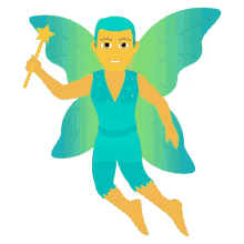 man fairy people joypixels magical pixie