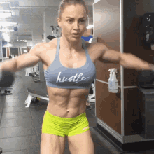female muscle gym workout