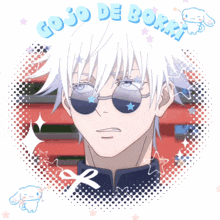 a picture of a anime character with the words gojo de boruto