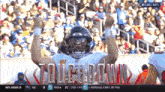 a cbs nfl broadcast of a football game